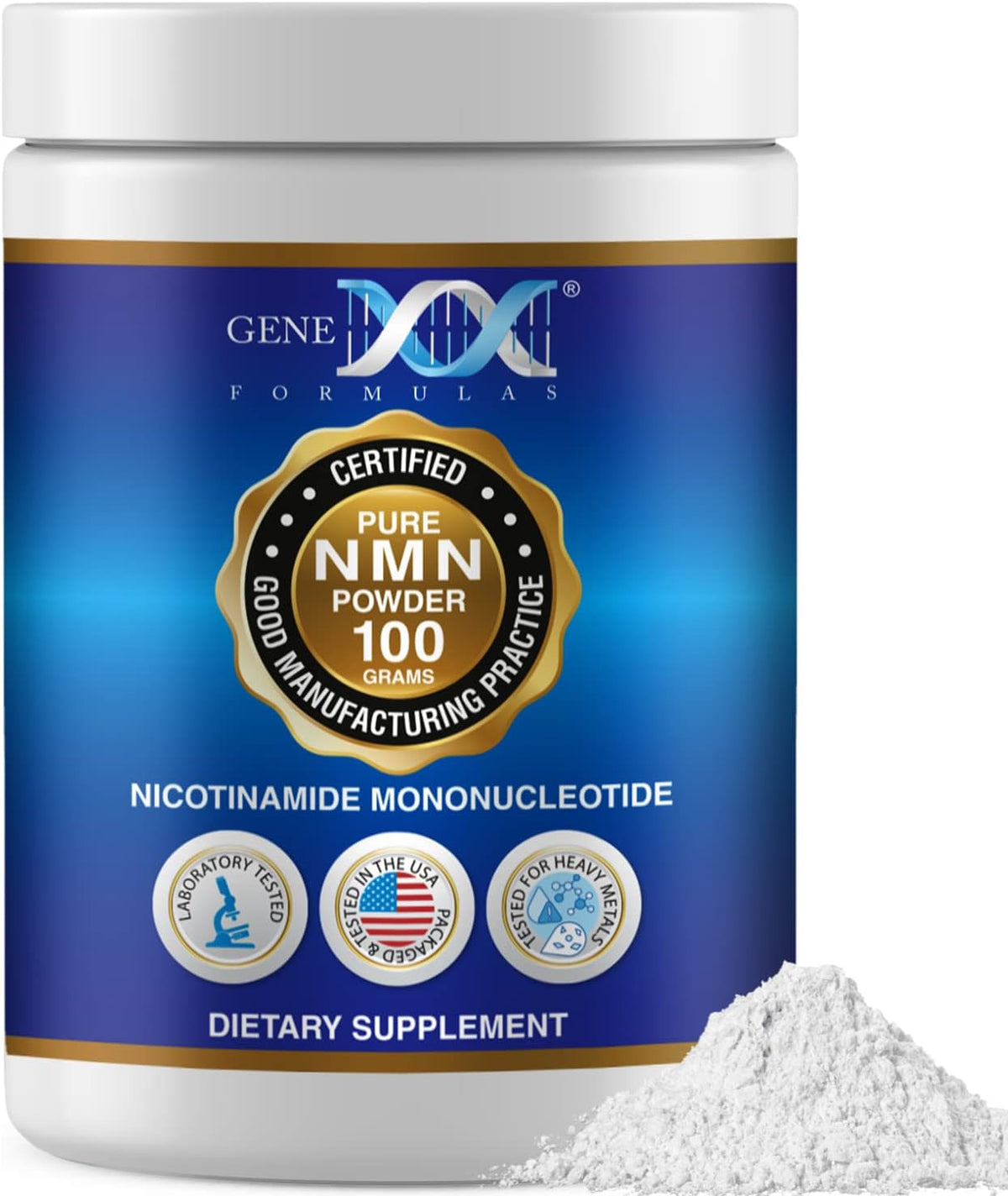 Genex Formulae Pure NMN Powder – 100g, Instant Dissolve, Non-Synthetic, PVP-Free - görsel 1