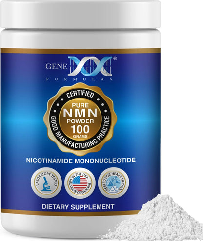 Genex Formulae Pure NMN Powder – 100g, Instant Dissolve, Non-Synthetic, PVP-Free