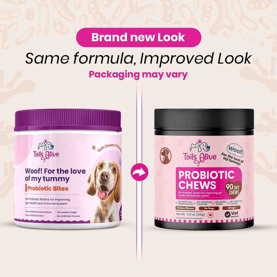 TailsAlive Probiotic Soft Chews for Dogs | Six Probiotic Strains for Gut Health & Digestion | Chicken Flavour | Supports Immune Function | 90 Soft Chews - görsel 2