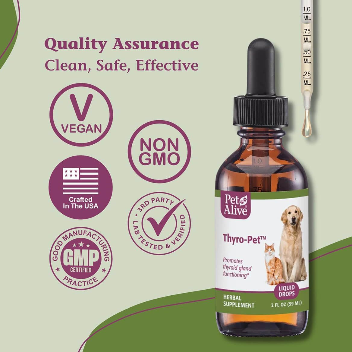 PetAlive Thyro-Pet – Herbal Thyroid Support Supplement for Dogs and Cats – 60 ml Liquid Tincture - görsel 7