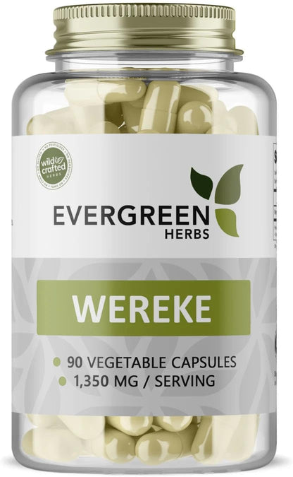 Evergreen Herbs Wereke Capsules - 90 Vegetable Capsules, 1350 mg Per Serving, Mexican Wereque Herb Supplement