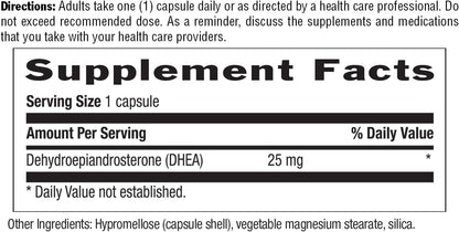 Country Life DHEA 25mg, 90 Vegan Capsules