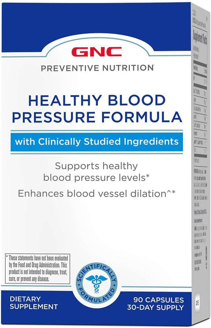GNC Preventive Nutrition Healthy Blood Pressure Formula – 90 Capsules
