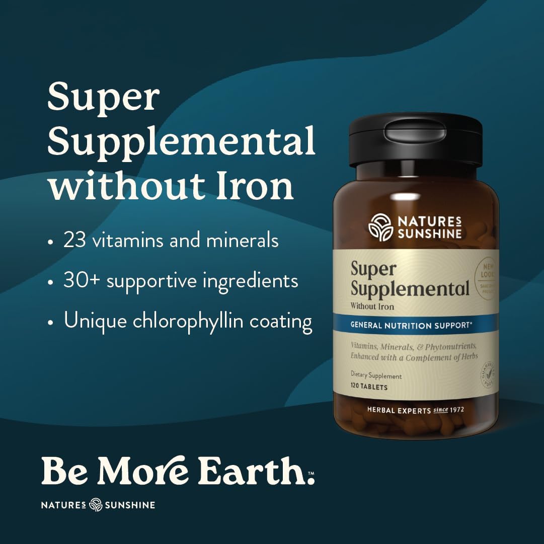 Nature's Sunshine Super Supplementary without Iron – Complete Multivitamin with Minerals, Herbs & Amino Acids - görsel 2