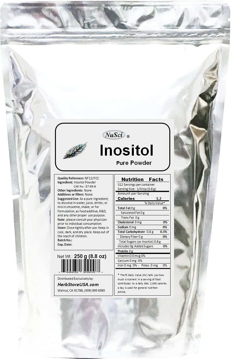 NuSci Inositol Bulk Pure Powder NF12 & FCC Quality Standard (100g) - görsel 3