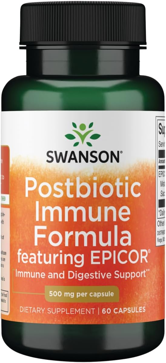 Swanson Postbiotic Immune Formula Featuring Epicor 500 mg 60 Capsules - görsel 1