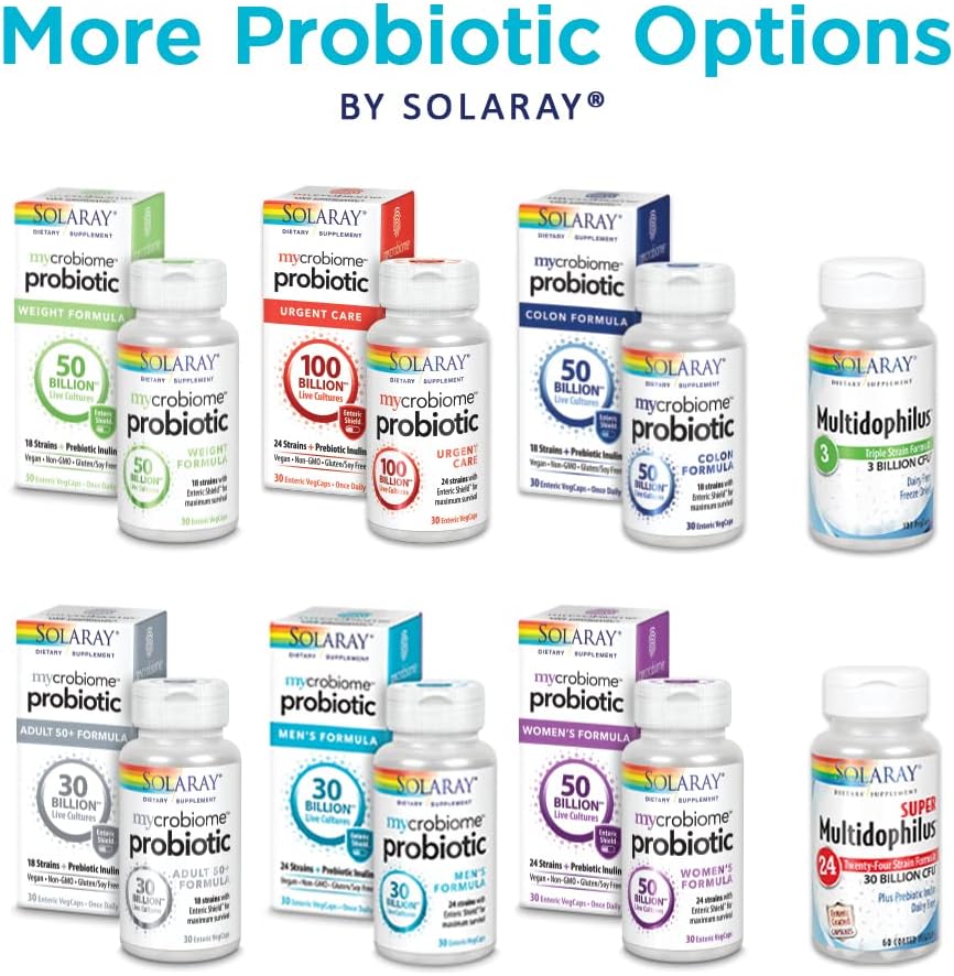 SOLARAY Multidophilus 24 Strain Probiotic 30 Billion CFU - 60 Veg Capsules - görsel 7