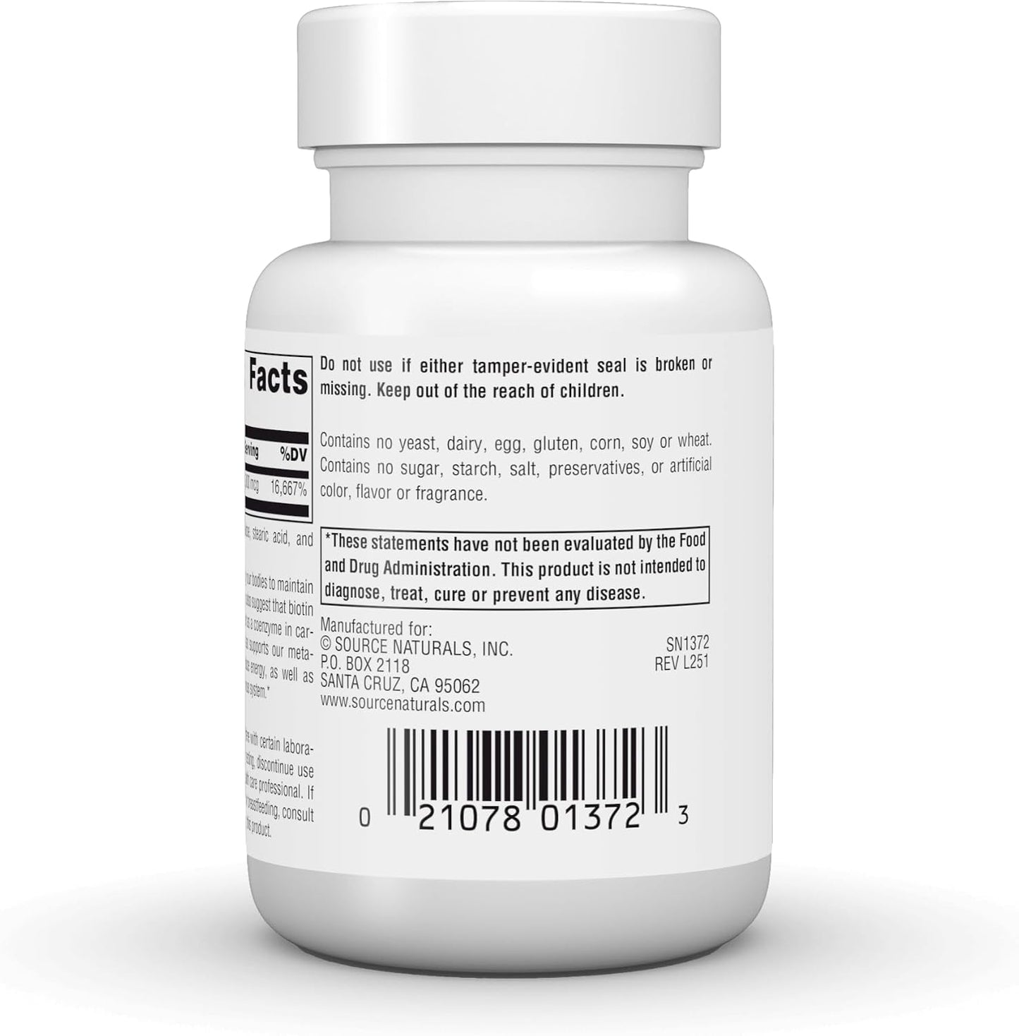 Source Naturals Biotin 5,000 mcg – Hair, Skin and Nail Support – 60 Tablets - görsel 4
