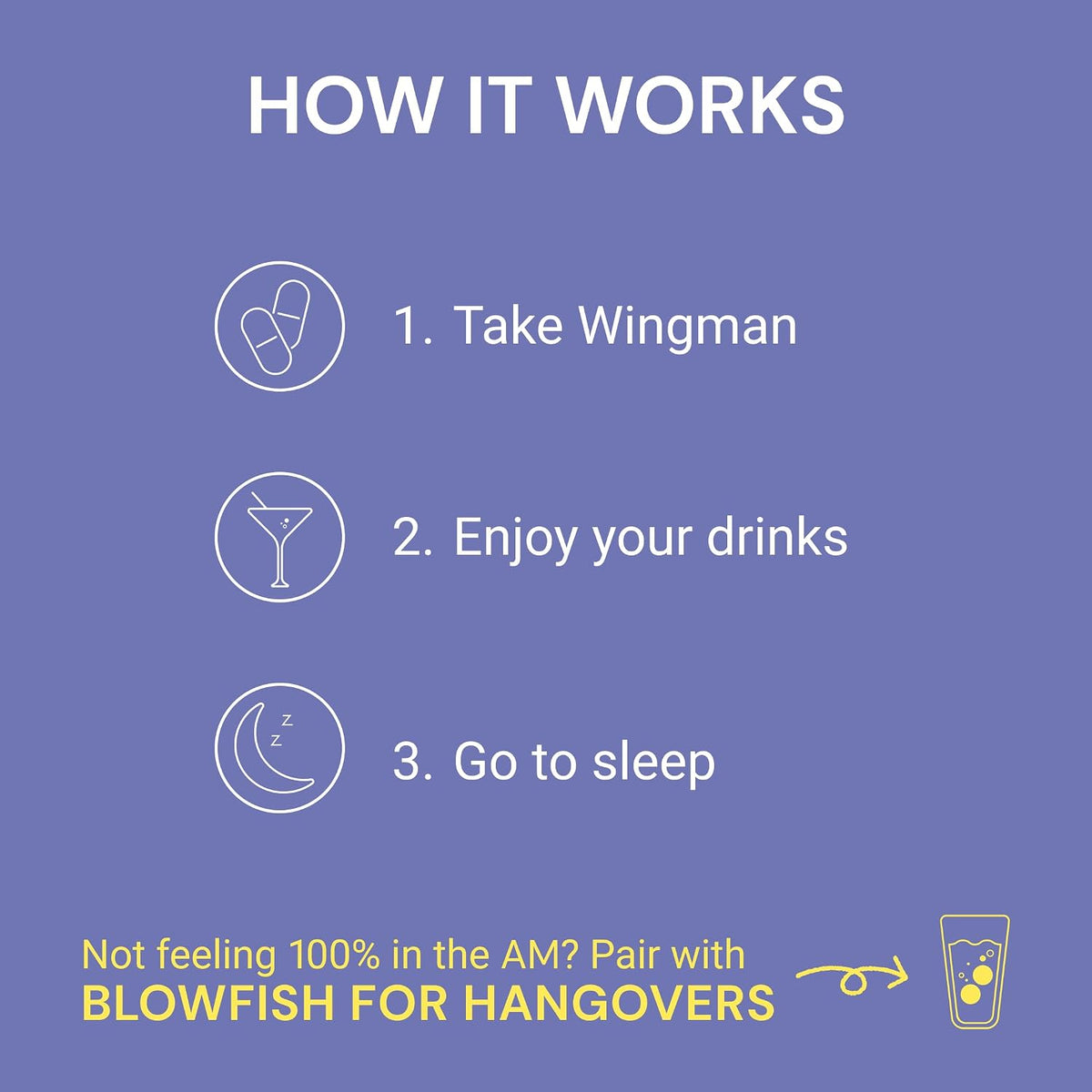 Blowfish Wingman | Supplement with DHM + L-Cysteine + Electrolytes | Feel Better the Morning After | Pre-Alcohol Support - görsel 5
