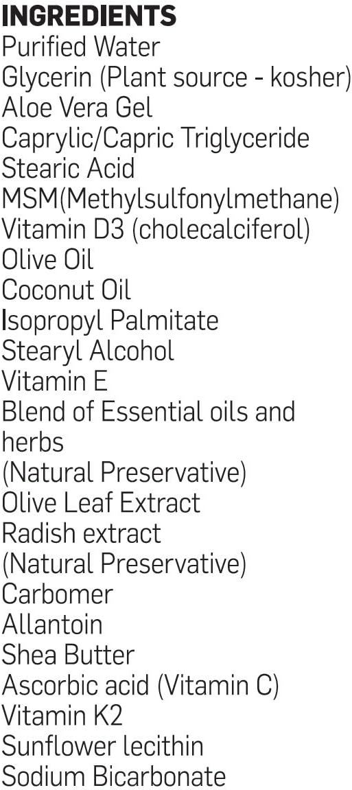 BIOLABS PRO All Natural Vitamin D3 15000IU Cream with Vitamin K2 & Olive Leaf Extract, 85 g - görsel 4