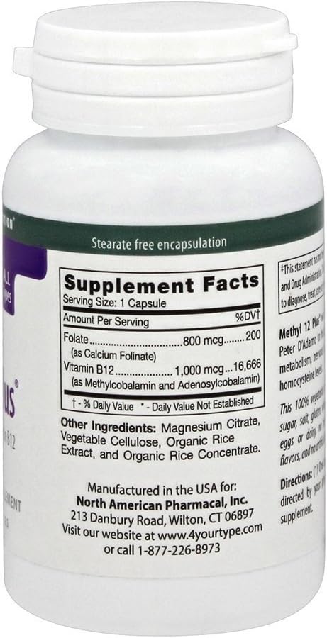 D'Adamo Personalized Nutrition Methyl 12 Plus - 60 Capsules - görsel 2