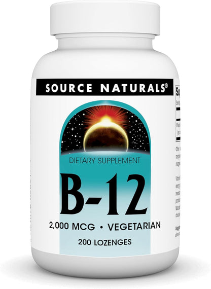 Source Naturals Vitamin B12, 2000mcg - 200 Vegetarian Lozenges