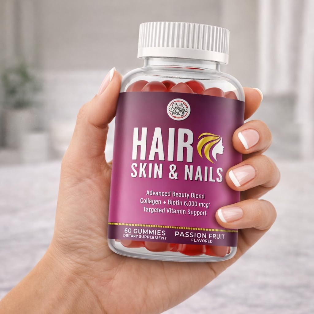 Grab The Gold Hair, Skin & Nails Gummies for Women – with Biotin, Collagen & 10 Essential Nutrients - görsel 9