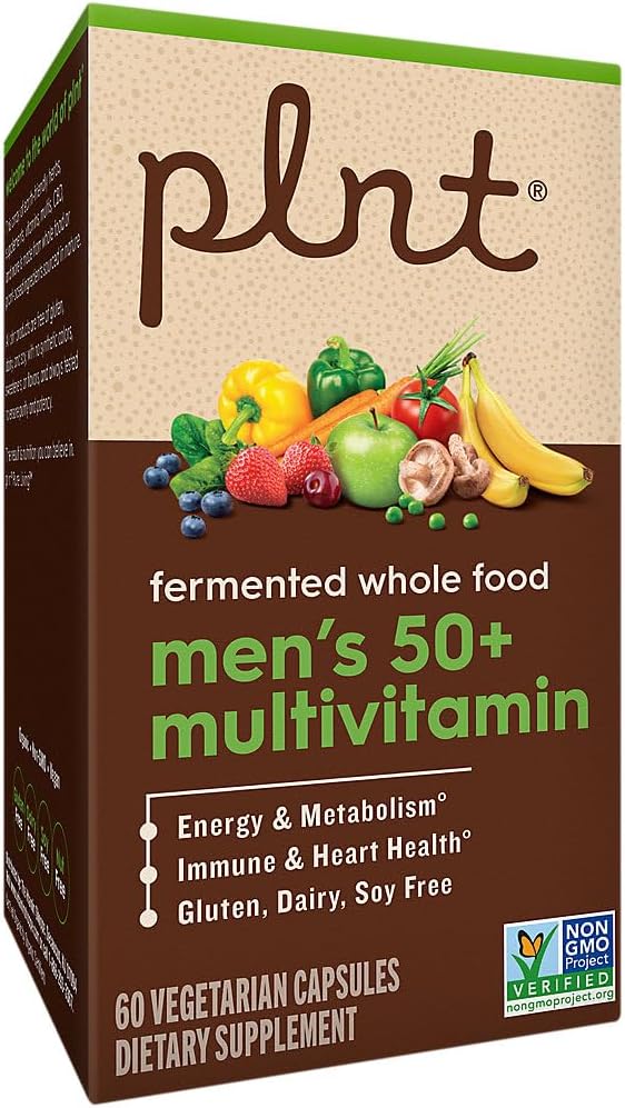 plnt Fermented Whole Food Men's 50+ Multivitamin (60 Vegan Capsules) - görsel 5