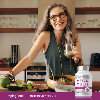 Piping Rock Multivitamin for Women 50 Plus - 100 Coated Caplets