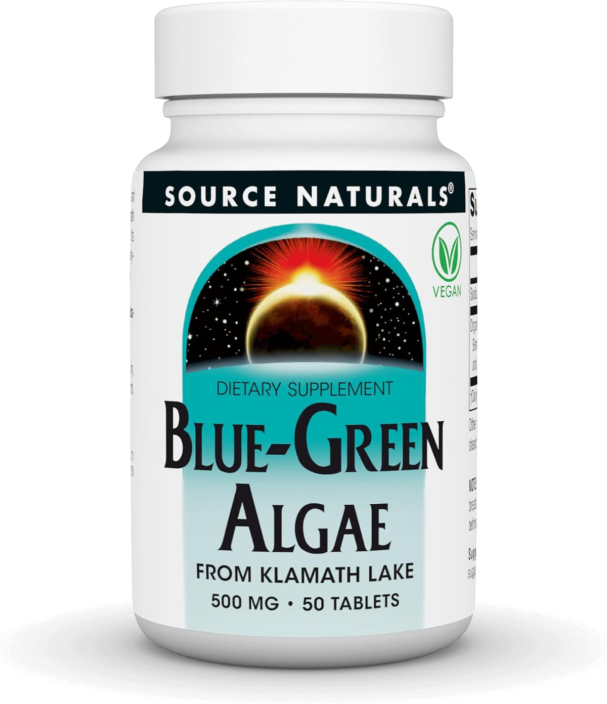 Source Naturals Blue-Green Algae from Klamath Lake - 500 mg - 50 Tablets - görsel 1