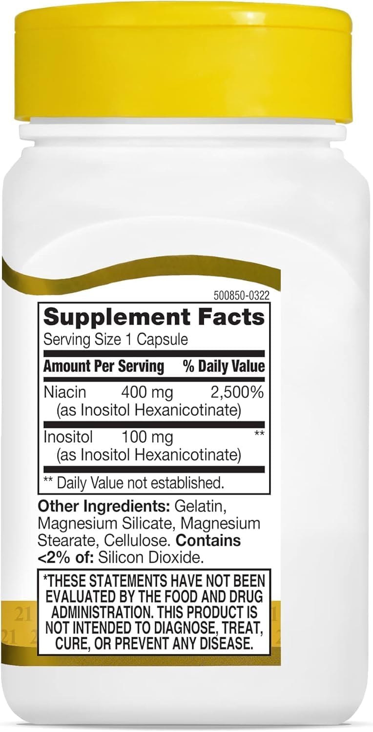 Niacin Flush-Free 500 mg - 110 Capsules - görsel 2
