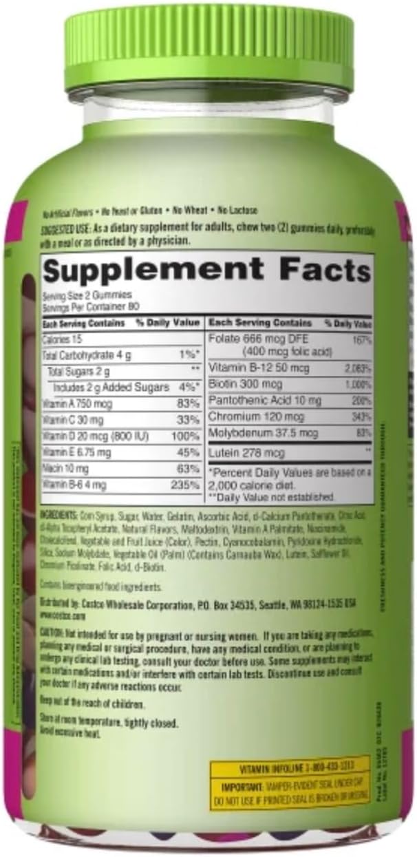 Kirkland Signature dCDtdm Adult Multi Gummies, 160 Count - görsel 3