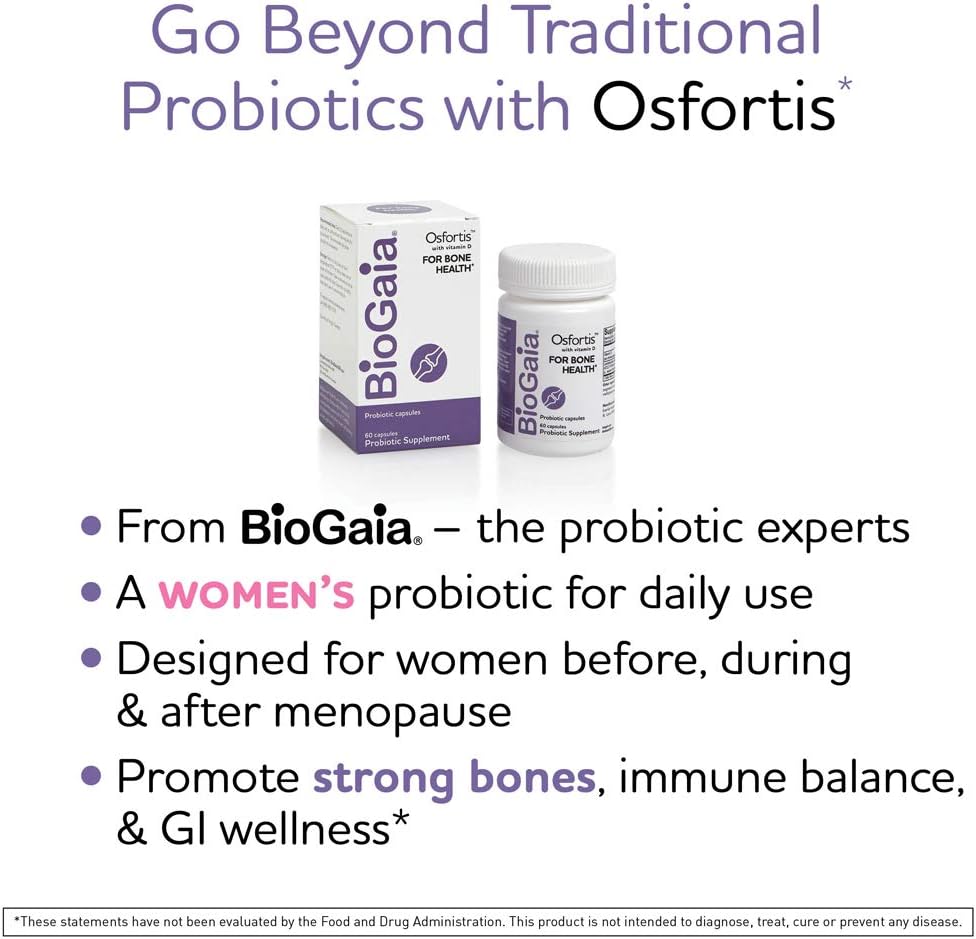 BioGaia Osfortis, Women’s Probiotic for Strong Bones, Immune Balance & GI Wellness, Contains L. reuteri 6475, 60 Capsules - görsel 5