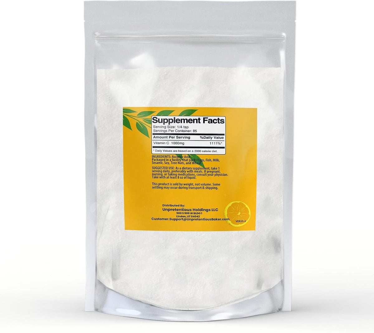 Unpretentious Vitamin C Powder (Ascorbic Acid) - Baker's Grade, 85 g - görsel 2