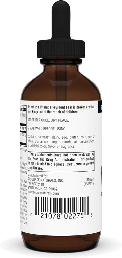 Source Naturals Vitamin D3 Liquid Drops, 2000 IU, 60ml (approx. 2 fl oz)