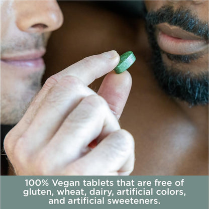 Pure for Men Multivitamin Supplement for Men: Energy, Mood & Bone Support with 42 Fruits & Vegetables, 120 Vegan Tablets