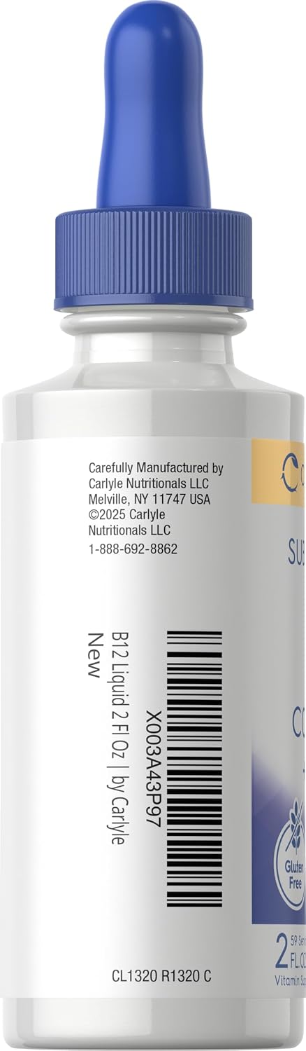 Carlyle Vitamin B Complex Sublingual | 60 ml | Liquid Drops | with B12 | Berry Flavour | Vegetarian, Non-GMO & Gluten-free Supplement - görsel 3