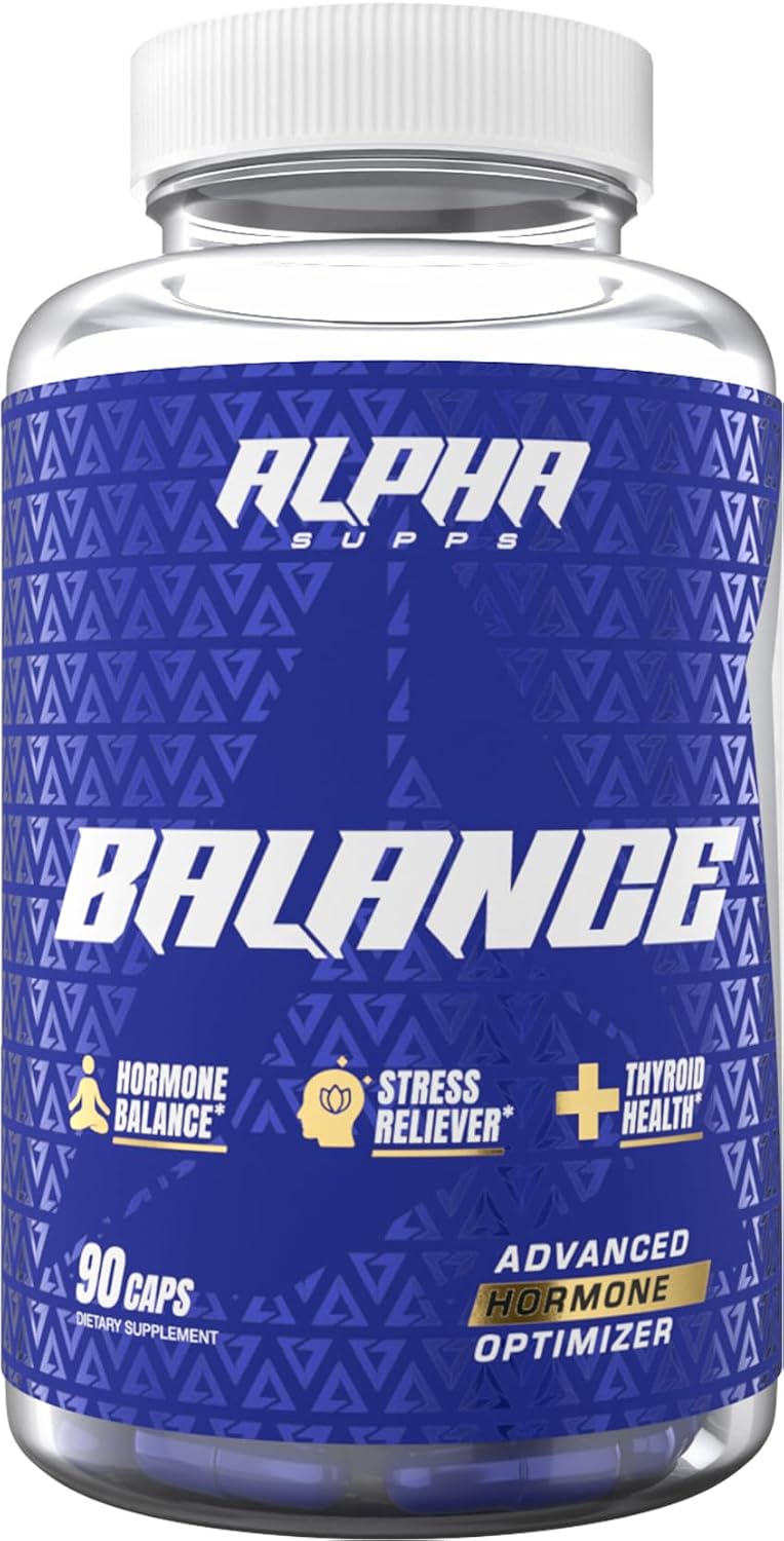 Alpha Supps - Alpha Balance | Hormonal and Healthy Stress Level Support | with Inositol and Ashwagandha | 90 Capsules - görsel 1
