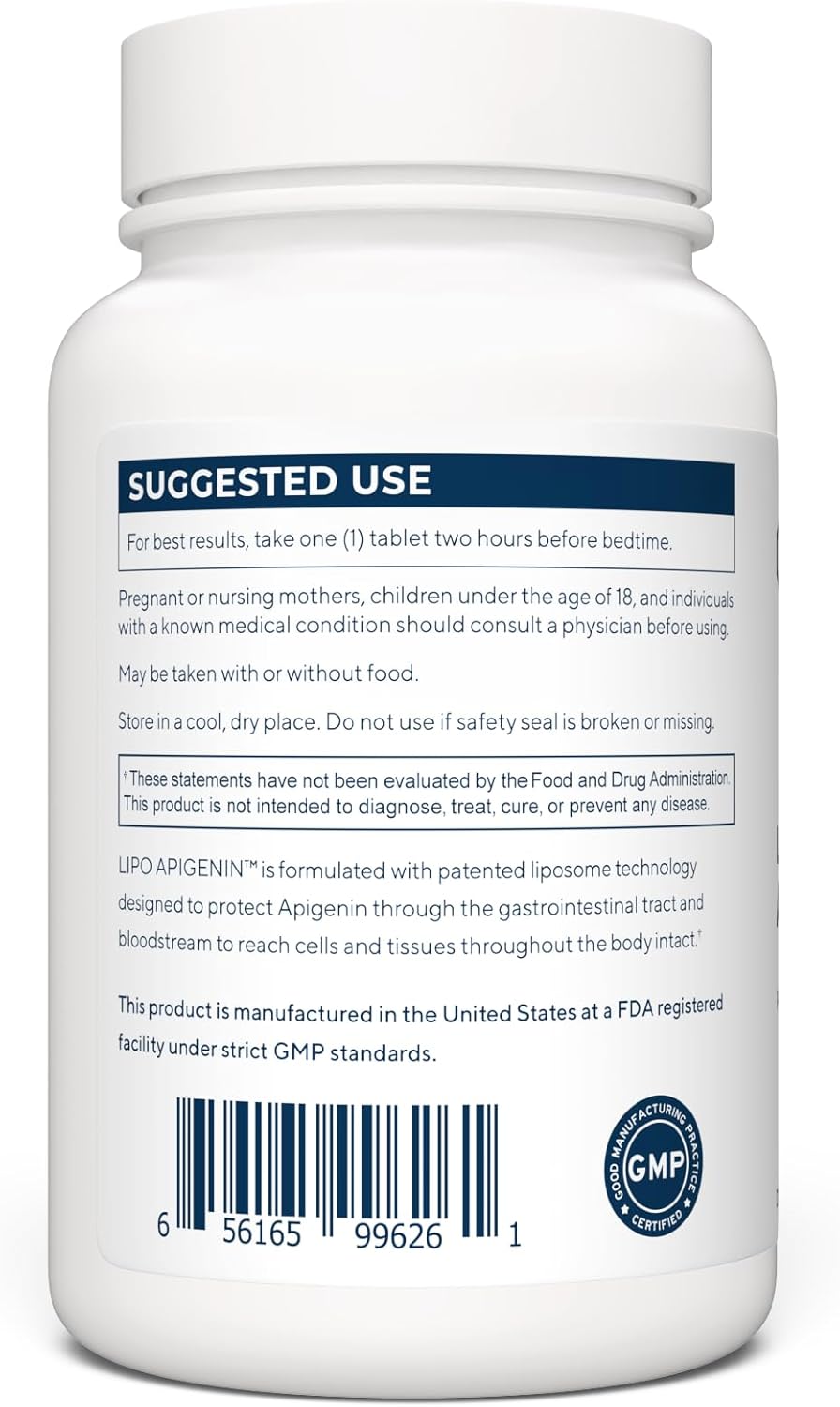 Renue By Science Apigenin | High Strength Liposomal Apigenin Supplement | 90 Capsules - 75 mg per Serving | Non-GMO & Allergen Free | Made in the USA | Third-Party Tested - görsel 3
