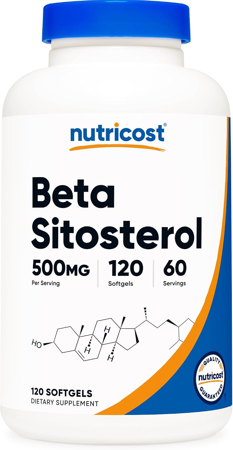 Nutricost Beta Sitosterol 120 Softgels, 500mg – Non-GMO, Gluten-free Plant Sterol Supplement - görsel 1