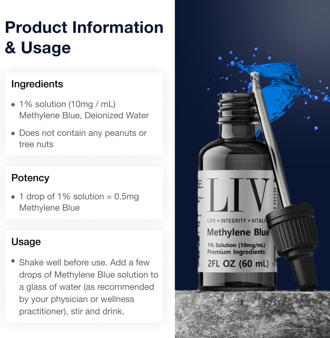 Pharmaceutical-Grade Methylene Blue Liquid - 60ml - Premier Methylene Blue Supplement for Advanced Wellness - görsel 4