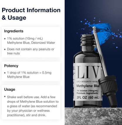 Pharmaceutical-Grade Methylene Blue Liquid - 60ml - Premier Methylene Blue Supplement for Advanced Wellness