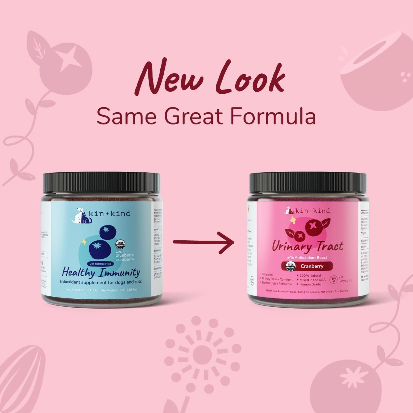 kin+kind Urinary Tract Support Supplement for Dogs and Cats – Organic, Vet-Formulated, 3x8 oz - görsel 9
