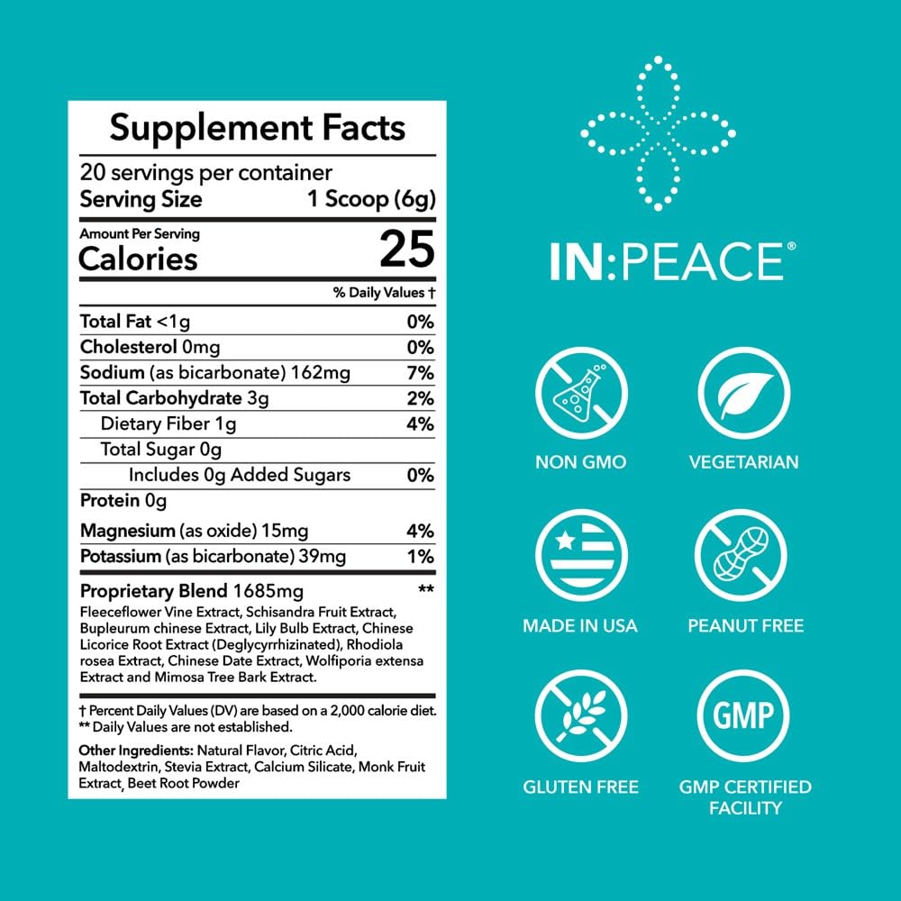 IN:Peace Herbal Calming Formula – 20 Servings, Wild Berry Flavour - görsel 2