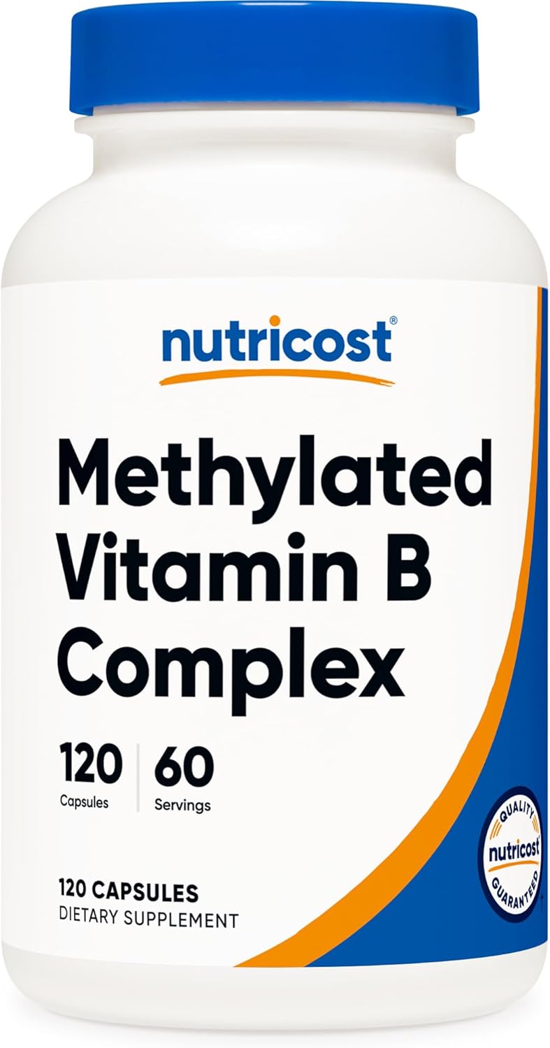 Nutricost Methylated Vitamin B Complex, 120 Capsules – Gluten-free, 60 Servings - görsel 1