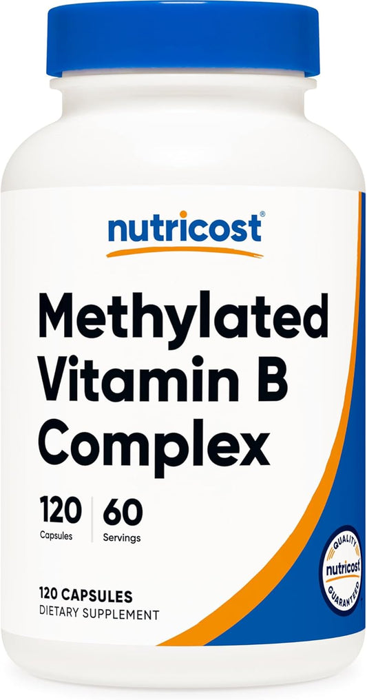 Nutricost Methylated Vitamin B Complex, 120 Capsules – Gluten-free, 60 Servings