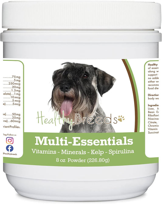 Healthy Breeds Standard Schnauzer Multi-Essentials Powder for Dogs – an Ideal Supplement of Vitamins, Minerals and Antioxidants for Your Dog – 227 g