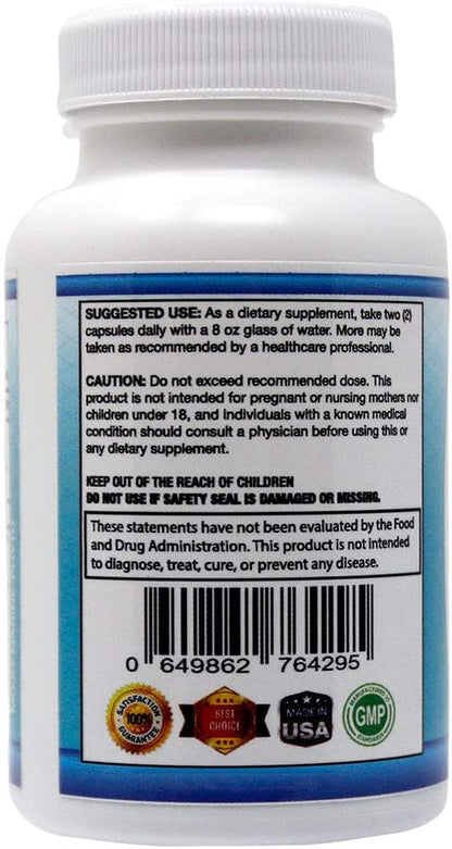 MOJObody Freeze Dried Marine Phytoplankton with BioPerine - Brain & Heart Health Support, 60 Capsules