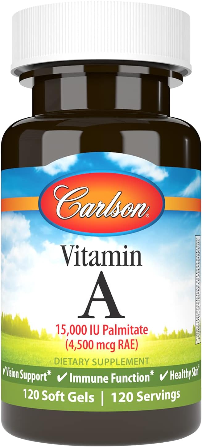 Carlson Vitamin A 15,000 IU Palmitate Softgels - 120 Softgels - görsel 1