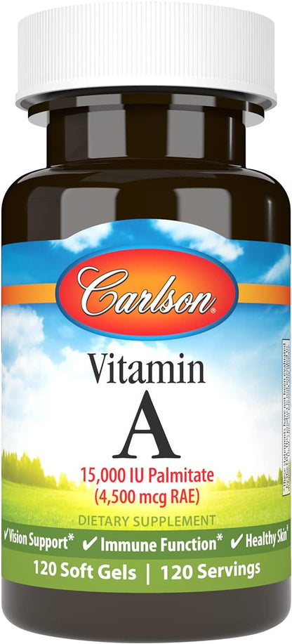 Carlson Vitamin A 15,000 IU Palmitate Softgels - 120 Softgels