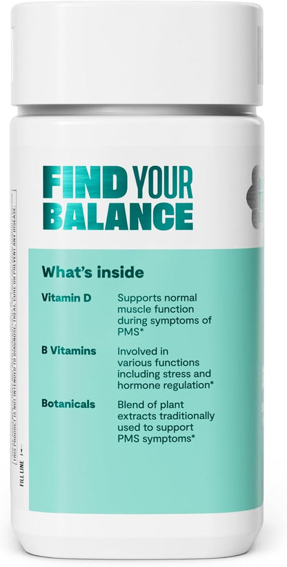 Habit PMS Support Supplement for Women (60 Capsules) – With B Vitamins, Vitamin D, Chasteberry, Ashwagandha, Black Cohosh for Nutritional Support During the Menstrual Cycle. Gluten-free, Non-GMO
