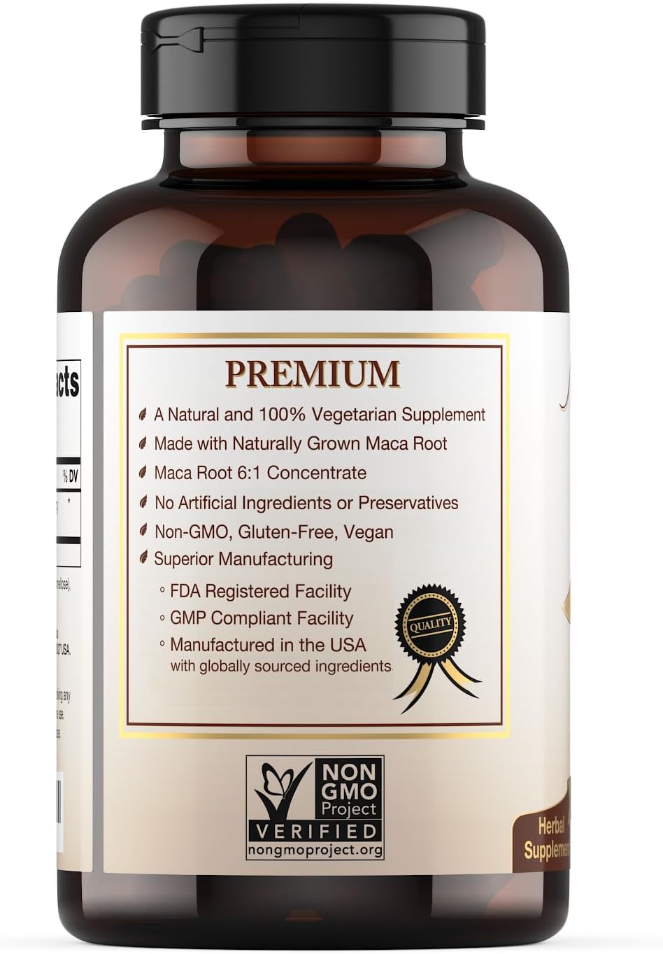 Natural Choice Botanicals Organic Maca Root Capsules (High Potency) - 120 Capsules - görsel 3