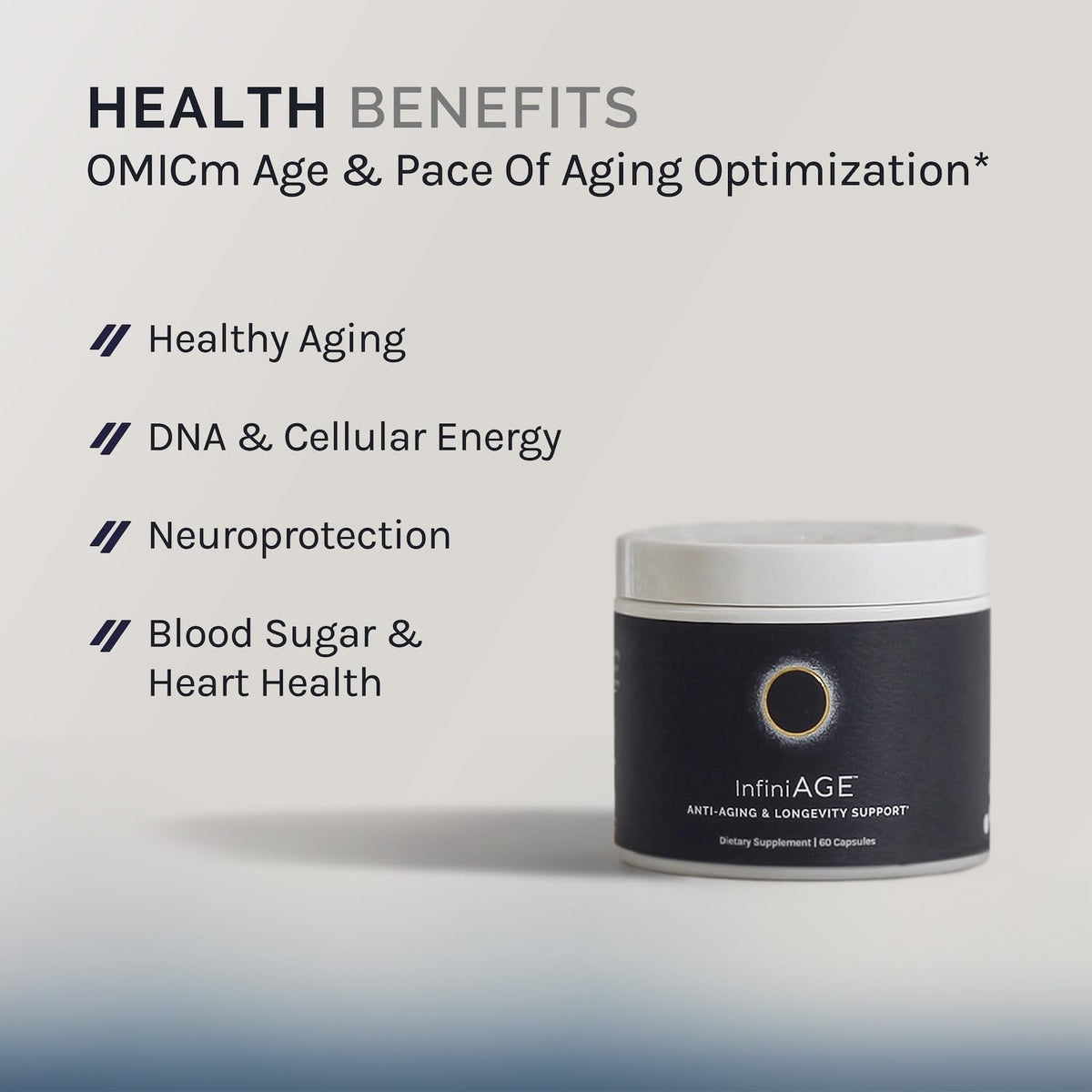 InfiniWell InfiniAge Longevity Supplements – Advanced Cellular Health with Lutein, NAC & Low-Dose Zinc (30 Capsules) - görsel 2