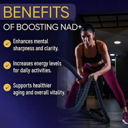 Ageless NAD+ Supplement – Nicotinamide Riboside Chloride – Supports Energy, Focus & Healthy Ageing – 30 Capsules