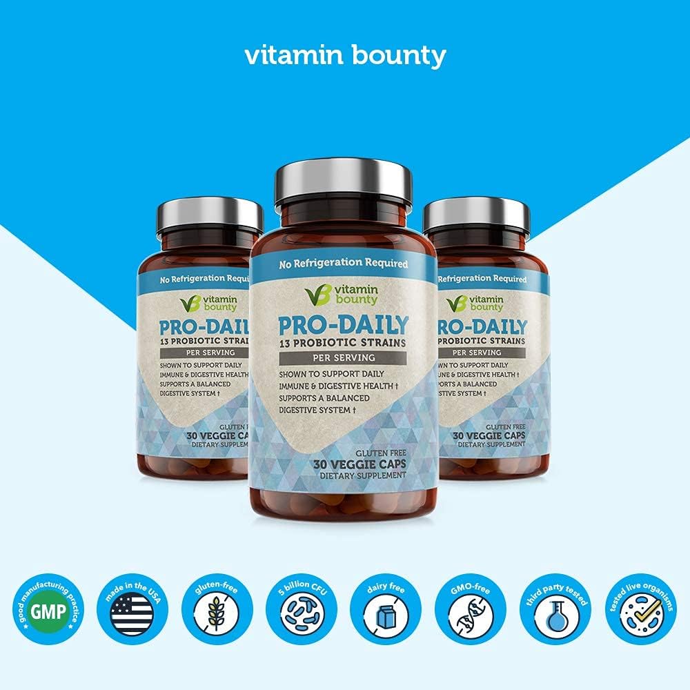 Vitamin Bounty Pro-Daily Probiotic – 5B CFU, 13 Strains with Acidophilus & Bifidobacterium - görsel 8