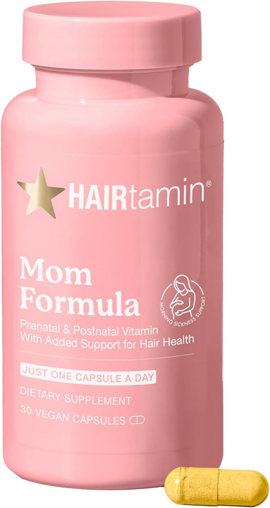 HAIRtamin MOM Vegan Prenatal & Postnatal Multivitamin (30 Count)