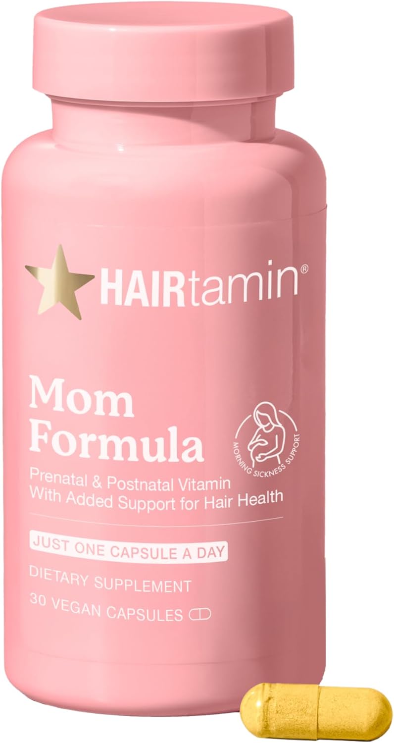 HAIRtamin MOM Vegan Prenatal & Postnatal Multivitamin Capsules – with Biotin, Zinc, Iron, and Probiotics (3-Pack) - görsel 8