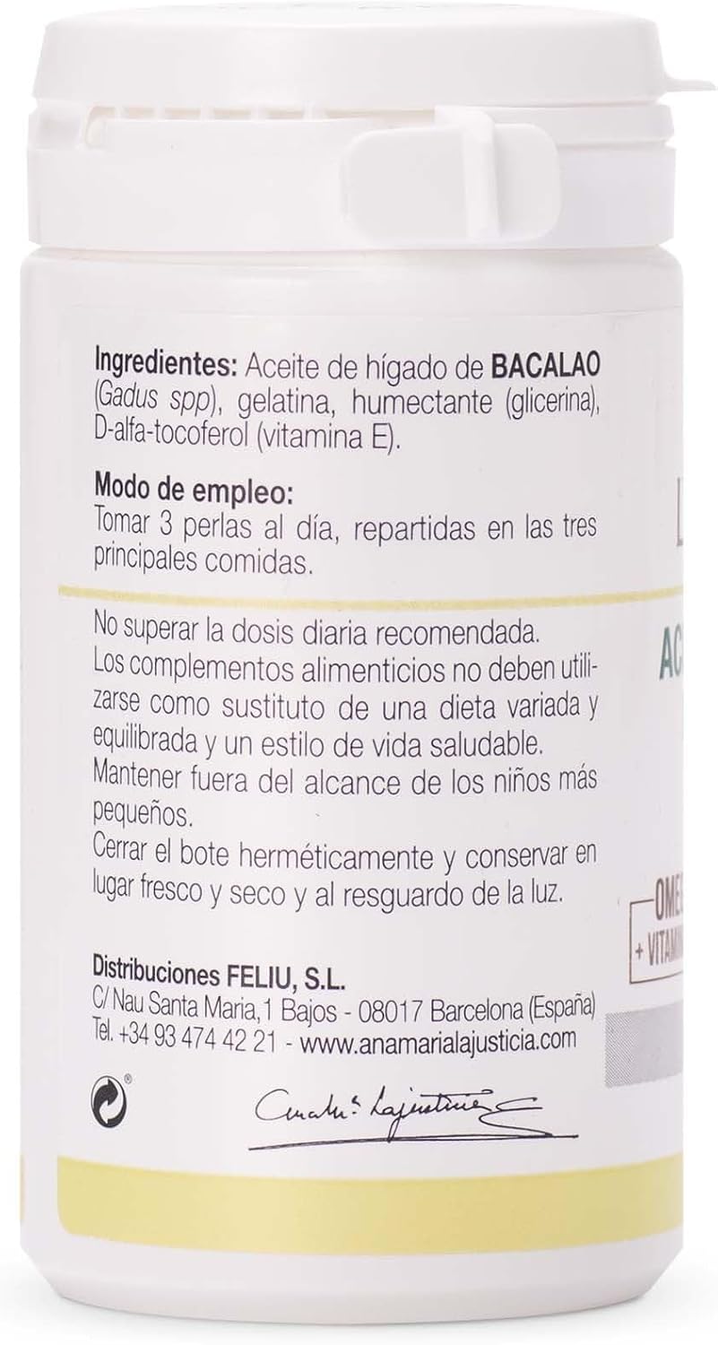 ANA MARIA LAJUSTICIA HIGADO BACALAO 90perlas - görsel 3