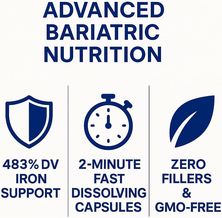 Vita4Life!® Bariatric Multivitamins Multi-Plus Formula – 360 Fast-Absorbing Capsules - görsel 4