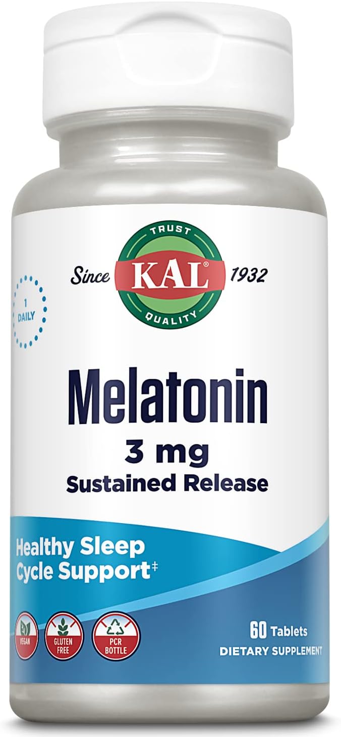 KAL Melatonin 3mg Fast Dissolve Sleep Aid with Vitamin B6 - görsel 9